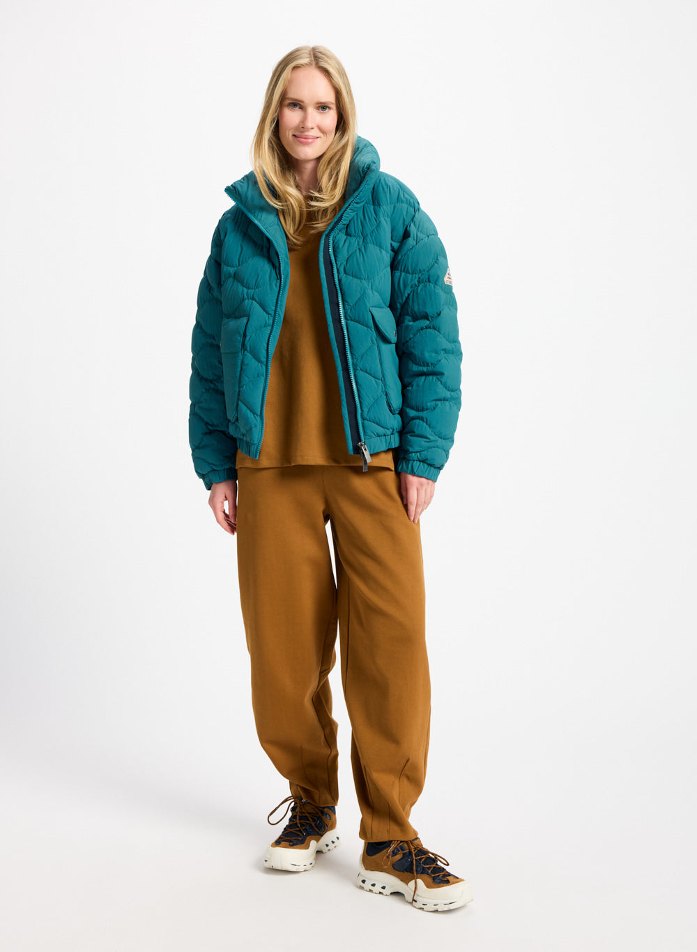 Doudoune courte bomber Pyrenex Enola turquoise