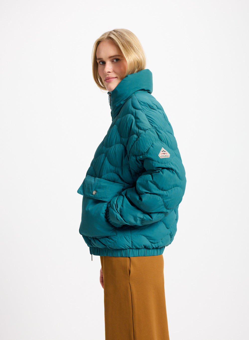 Doudoune courte bomber Pyrenex Enola turquoise