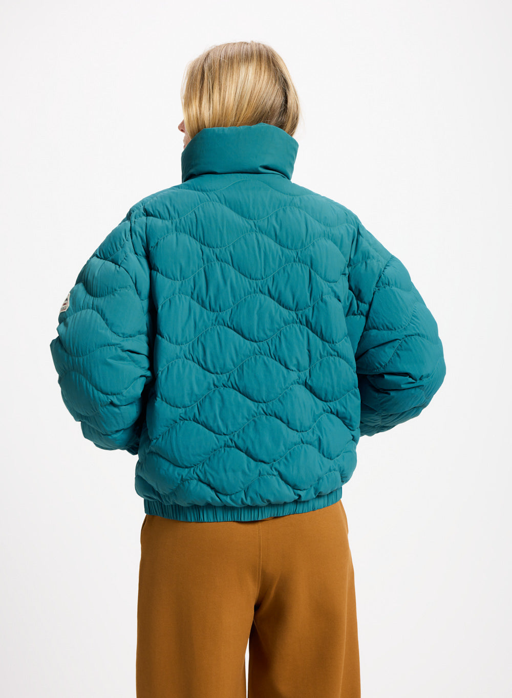 Doudoune courte bomber Pyrenex Enola turquoise