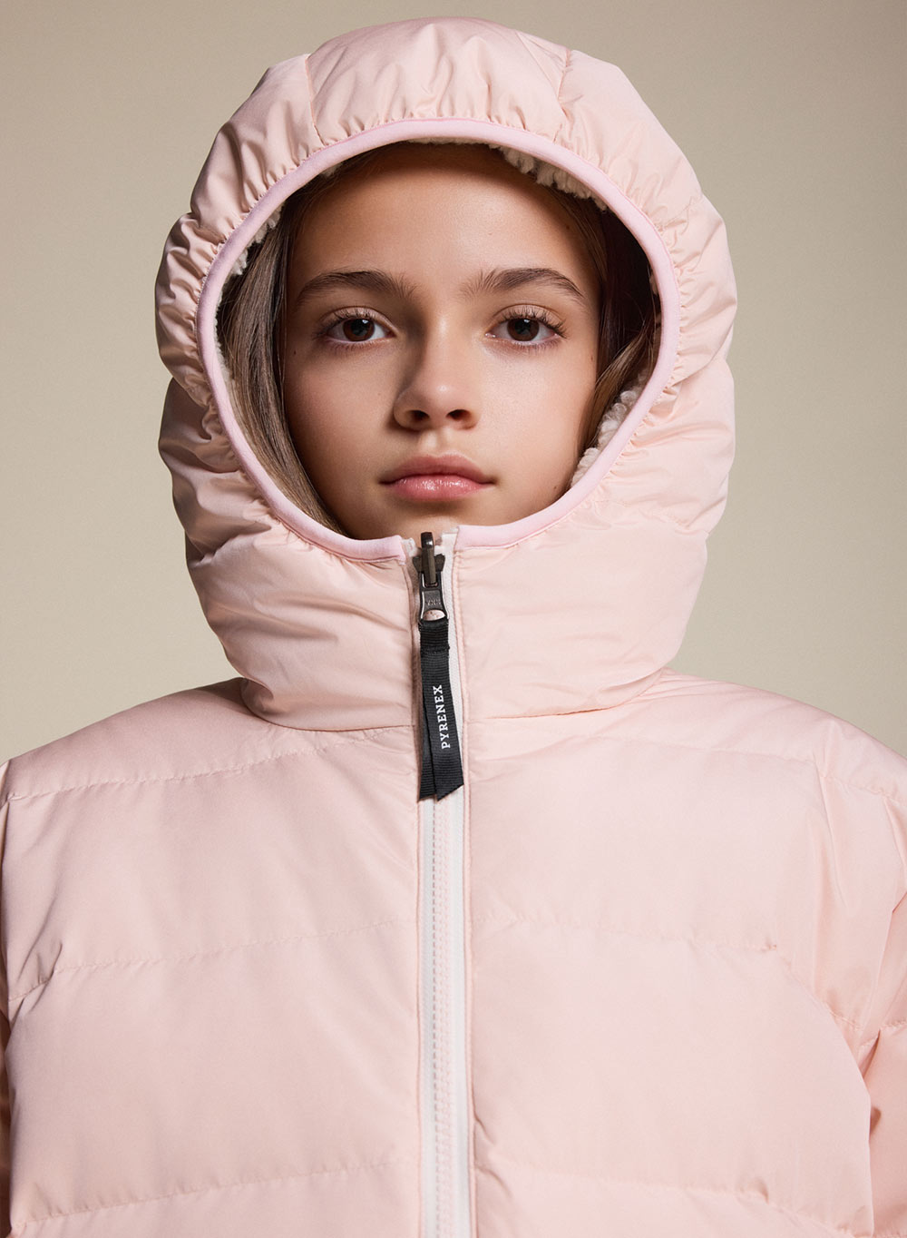 Doudoune réversible enfant Pyrenex Keylinn rose clair