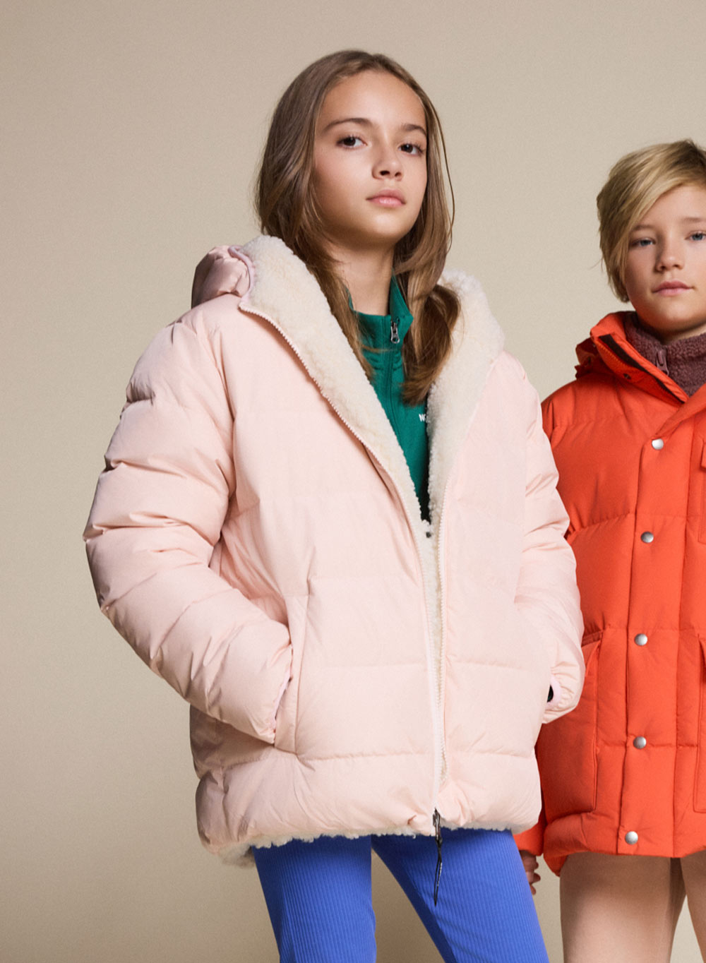 Doudoune réversible enfant Pyrenex Keylinn rose clair