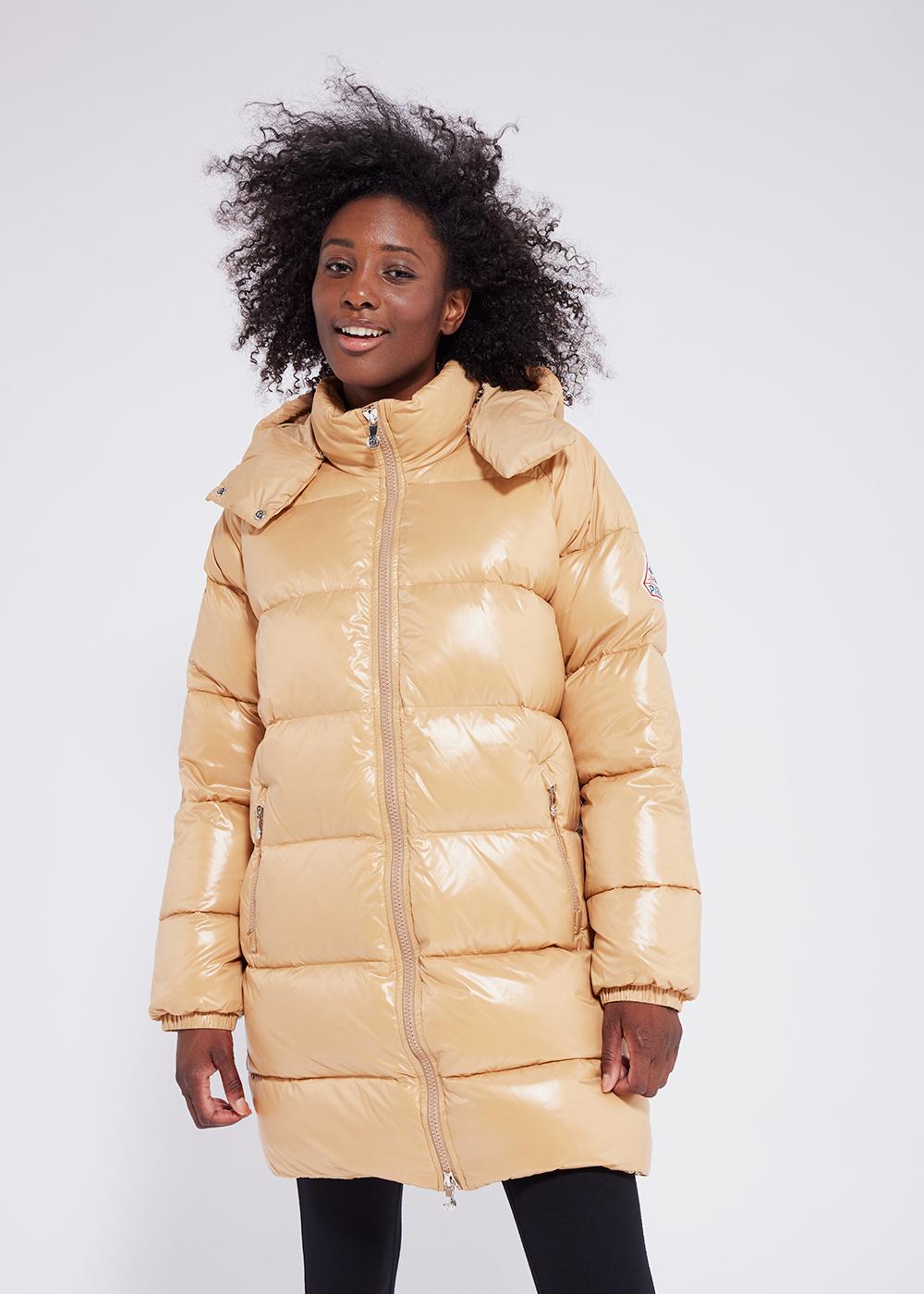 Doudoune à capuche femme Pyrenex Fusion Iced coffee