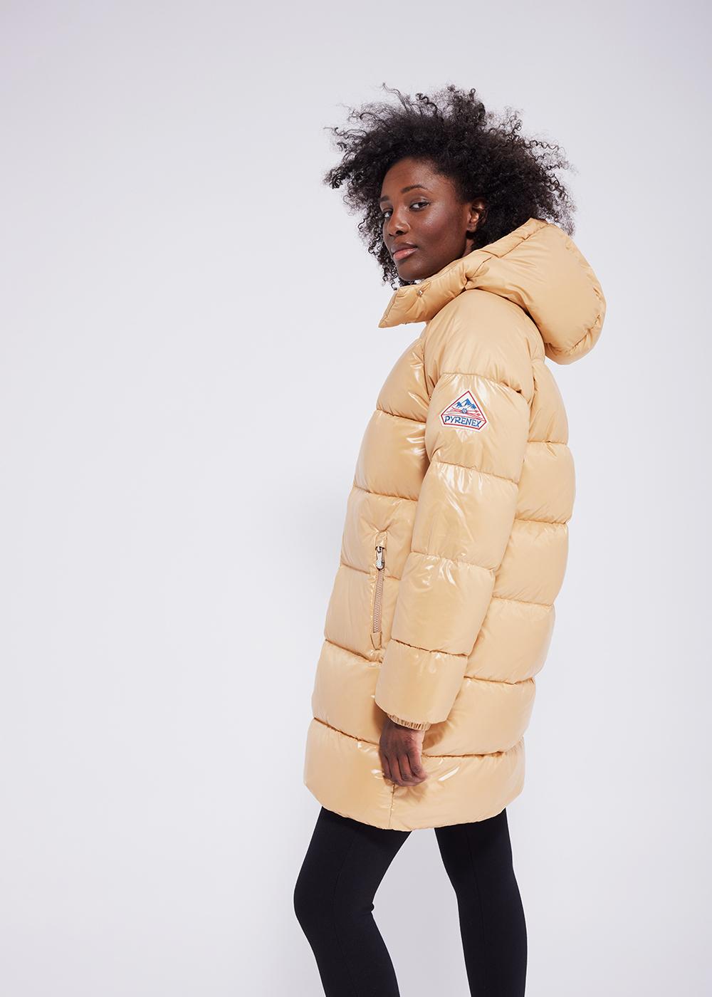 Doudoune à capuche femme Pyrenex Fusion Iced coffee