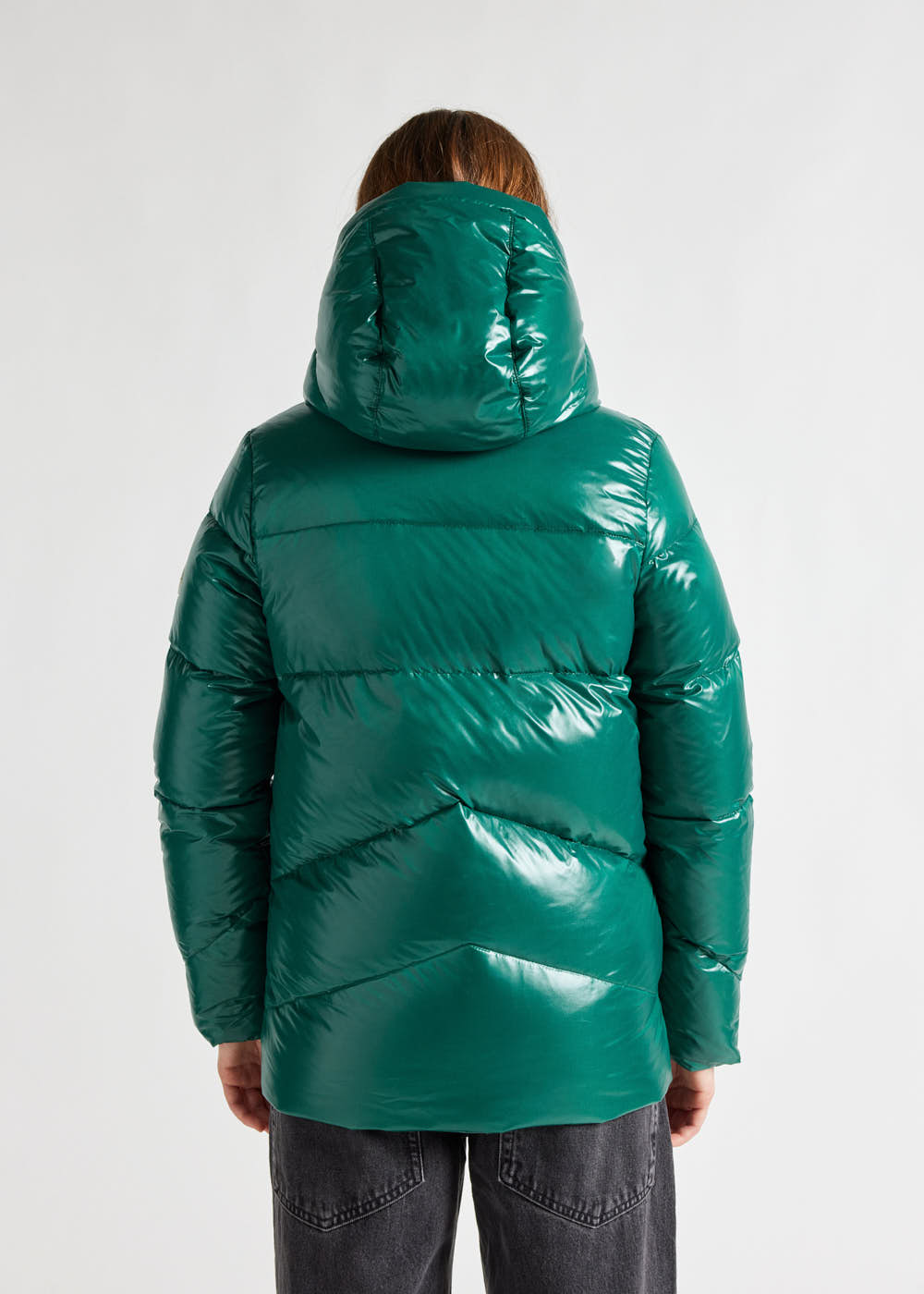 Doudoune brillante femme Pyrenex Galactic à capuche Forest biome