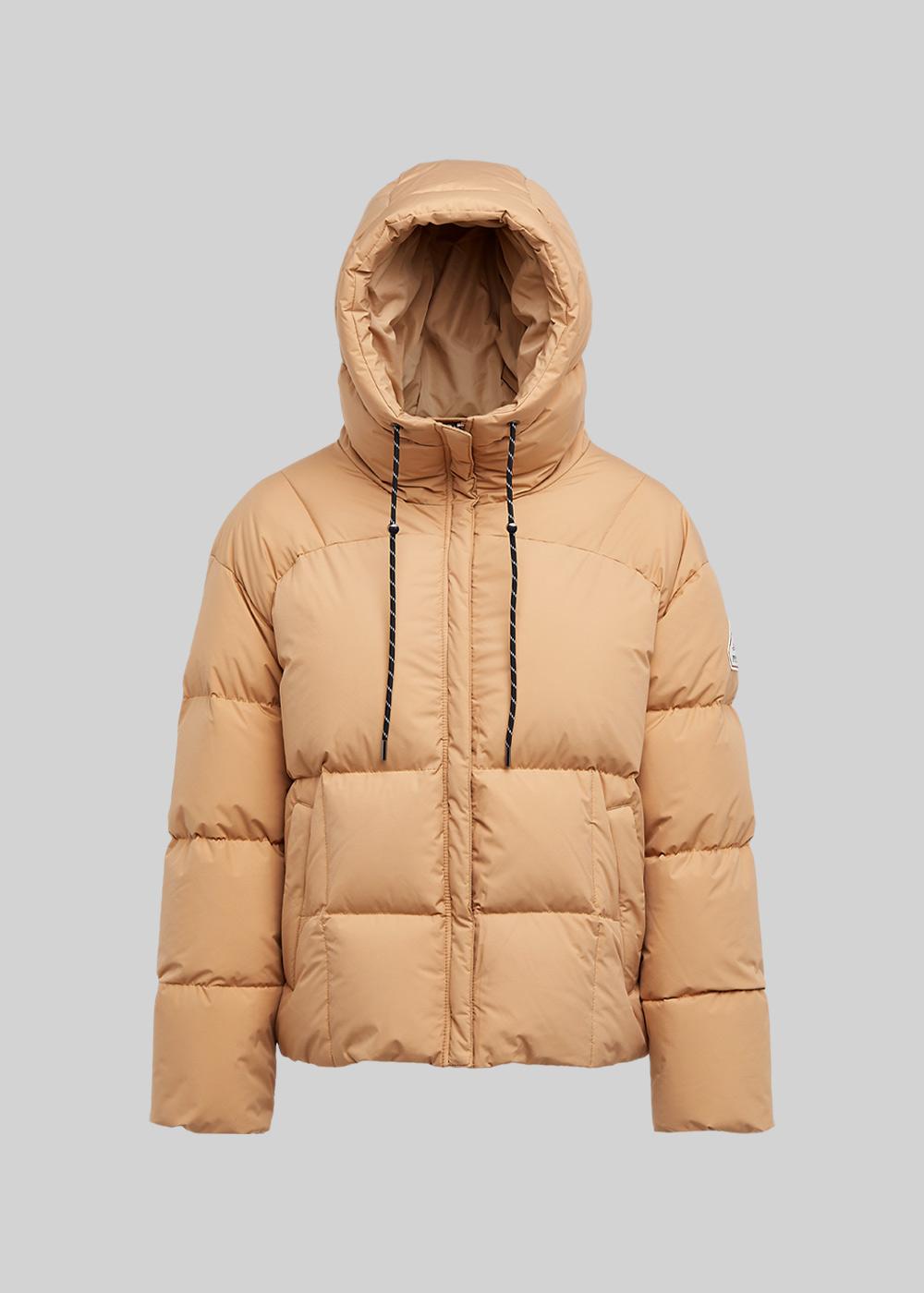 Doudoune femme Pyrenex Harmonie à capuche enveloppante Iced coffee