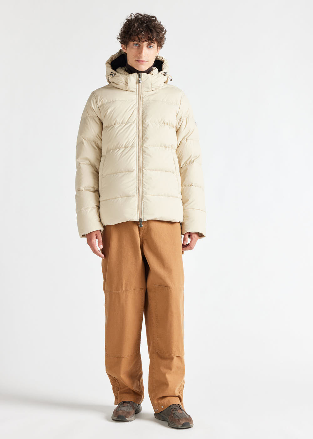 Doudoune à capuche amovible Pyrenex Spoutnic Brown rice