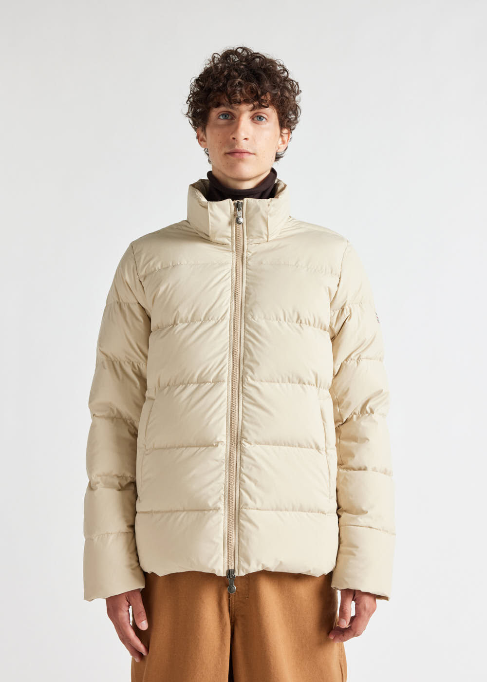 Doudoune à capuche amovible Pyrenex Spoutnic Brown rice