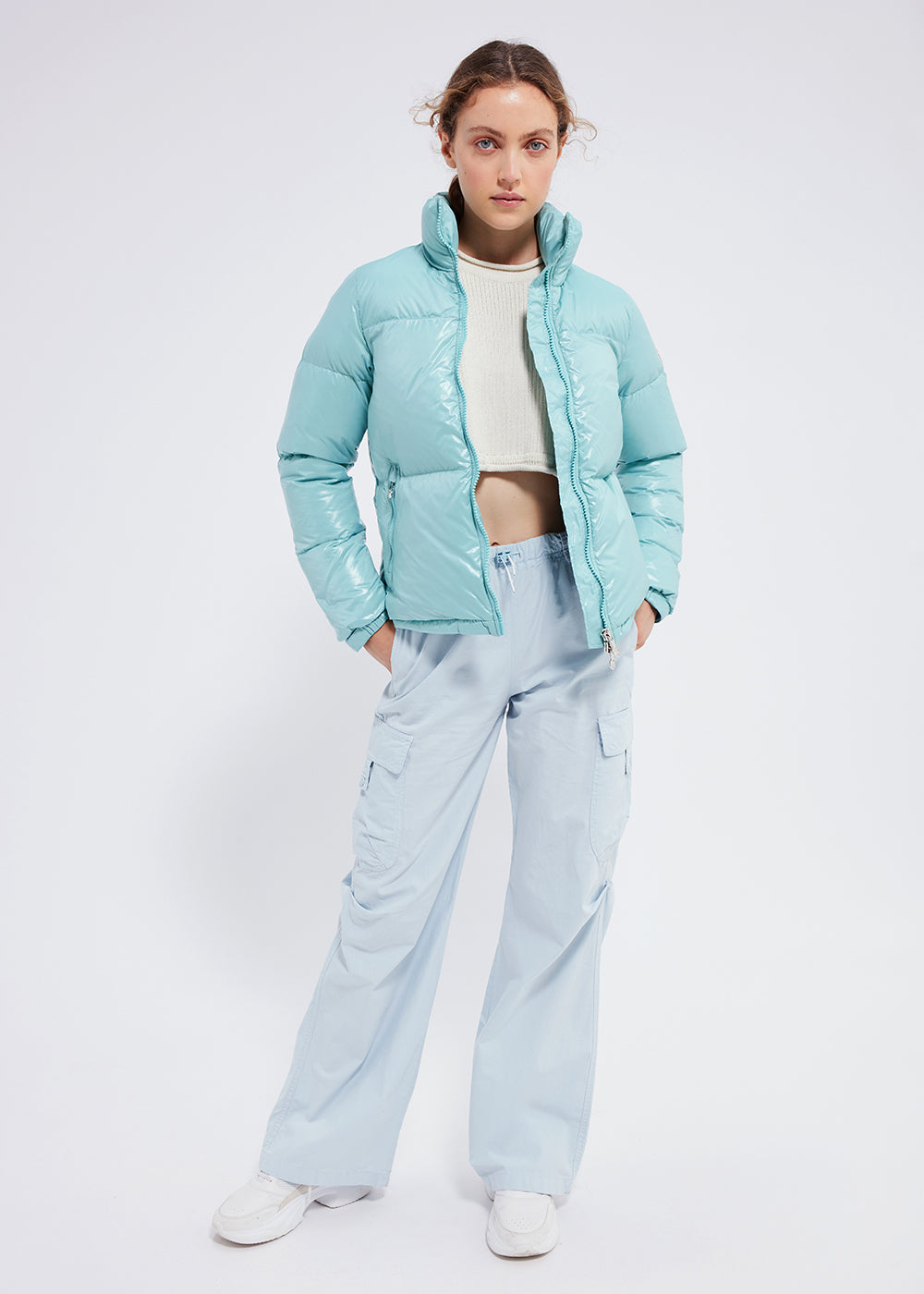 Doudoune courte et brillante pour femme Pyrenex Goldin Aquifer