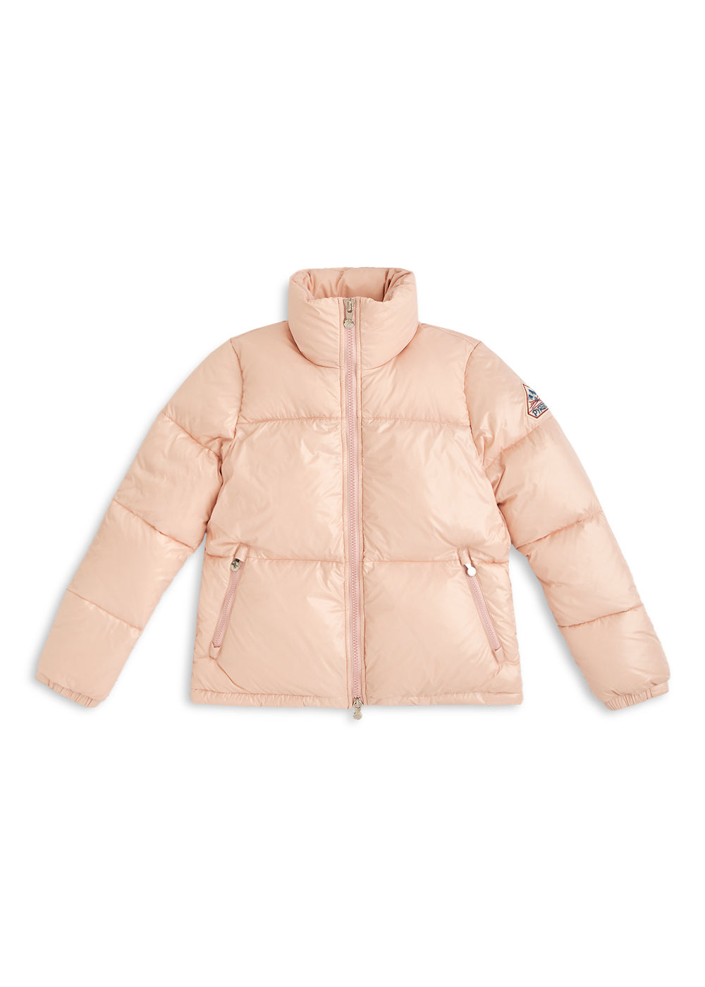 Doudoune courte et brillante pour femme Pyrenex Goldin Peach whip