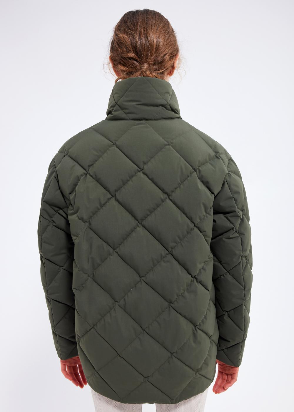 Doudoune mi-longue femme Pyrenex Valley en duvet naturel Deep khaki