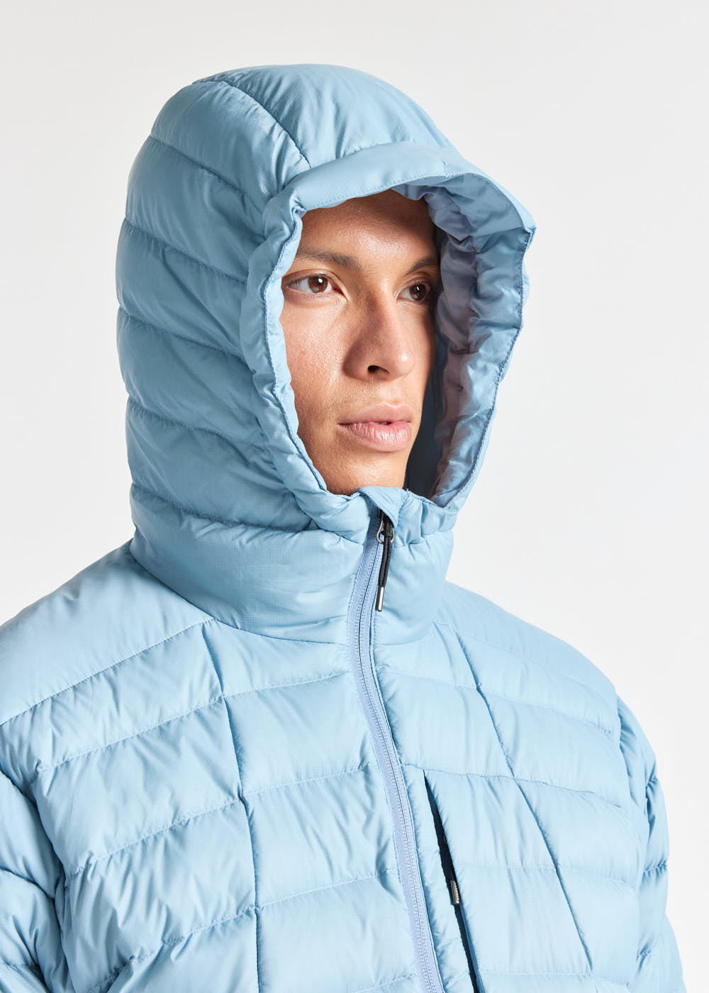 Doudoune légère à capuche homme Pyrenex Zenith Dusty blue