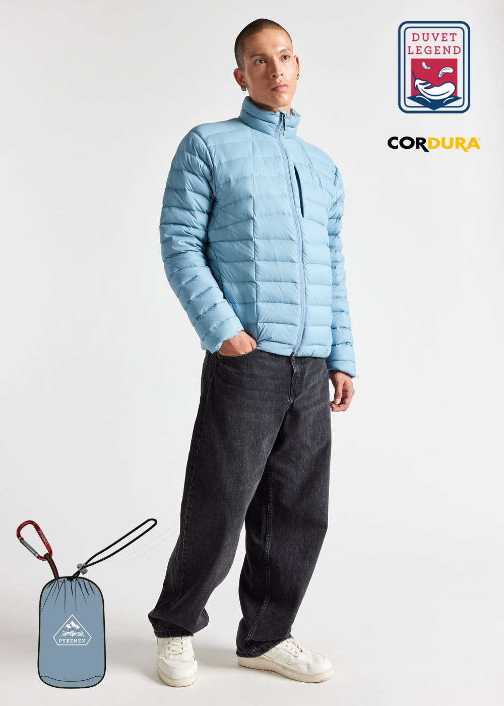 Doudoune légère et technique homme Pyrenex Zenith SC Dusty blue