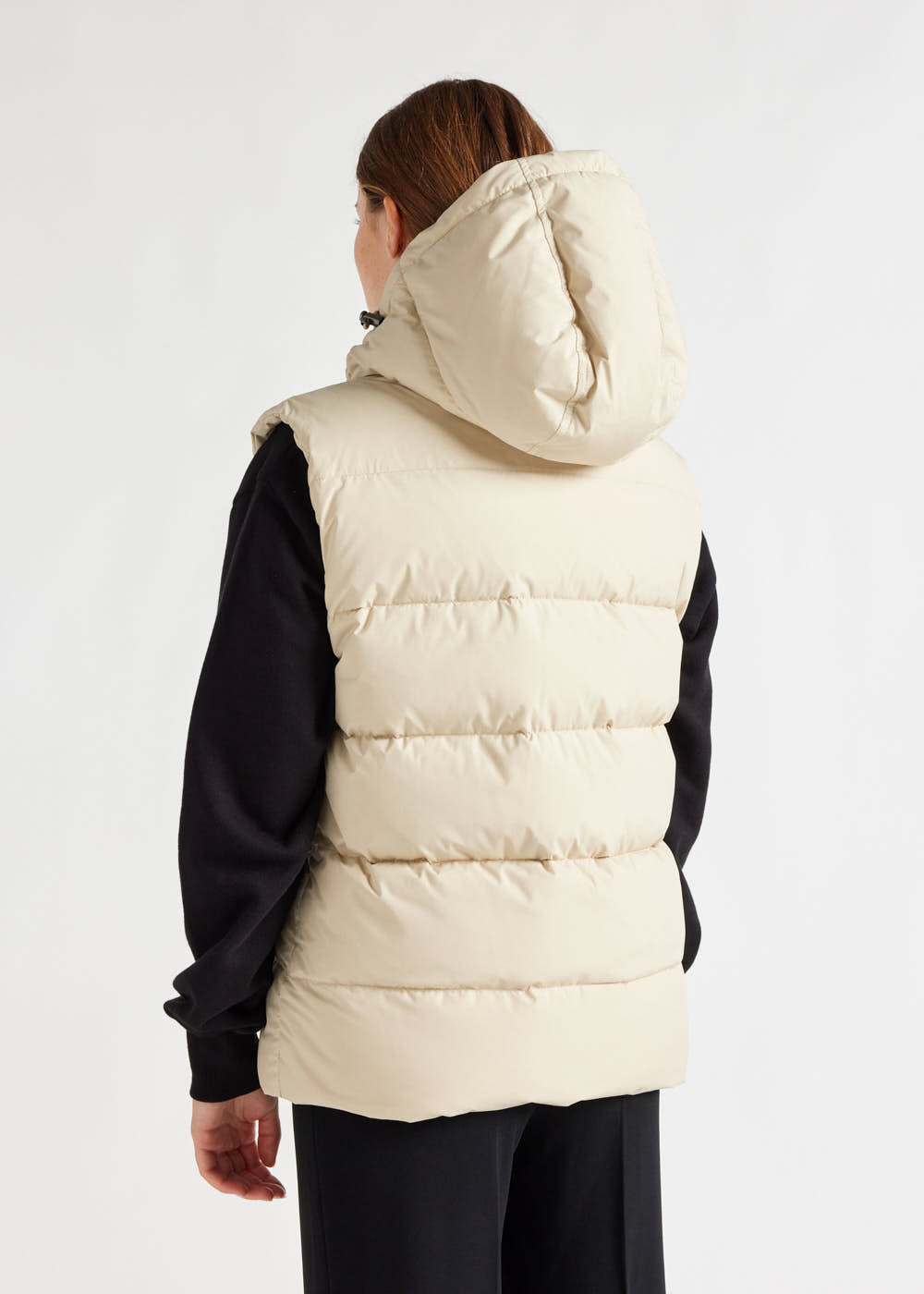 Doudoune sans-manche Pyrenex Spoutnic à capuche amovible Brown rice