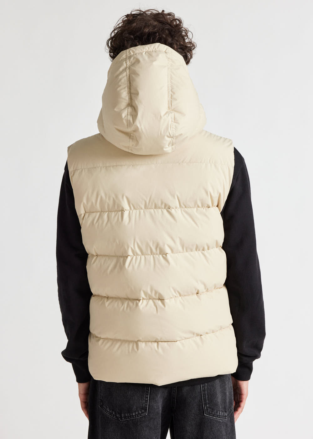 Doudoune sans-manche Pyrenex Spoutnic à capuche amovible Brown rice