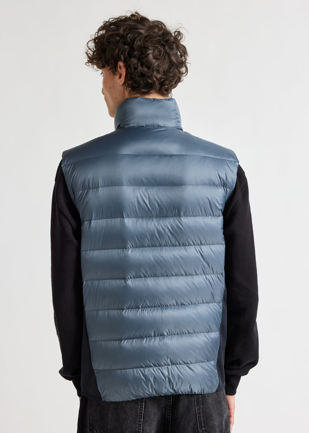 Doudoune sans-manches bi-matière pour homme Pyrenex Drift Dark slate