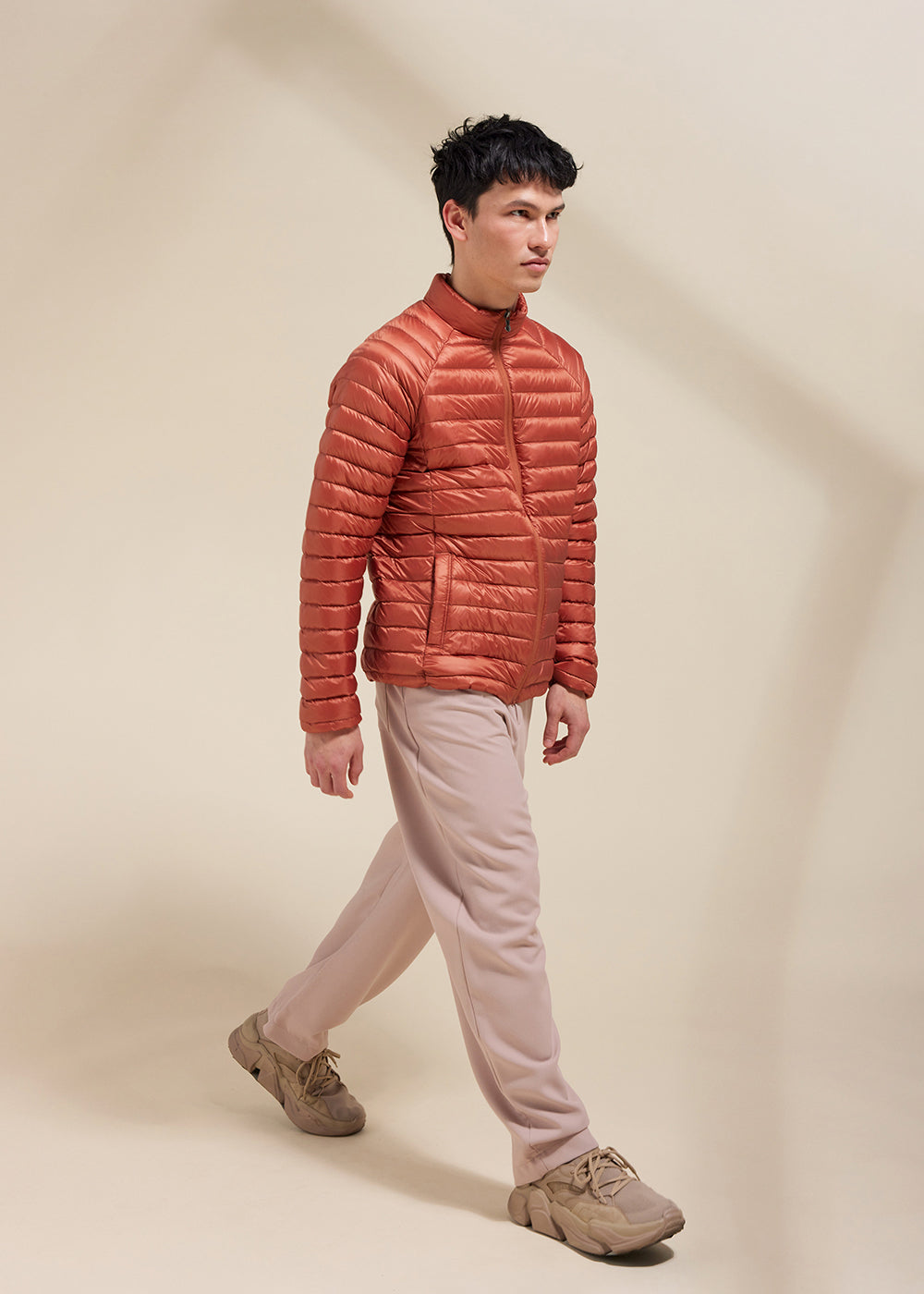 Doudoune légère homme Mate Terracotta