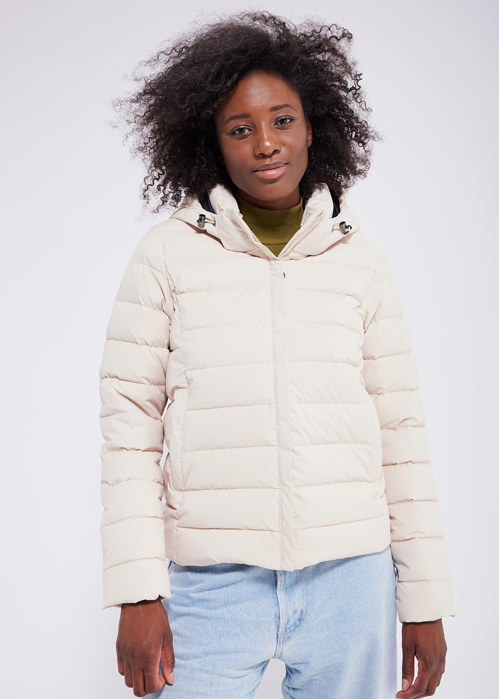 Doudoune femme Pyrenex Spoutnic à capuche amovible Brown rice