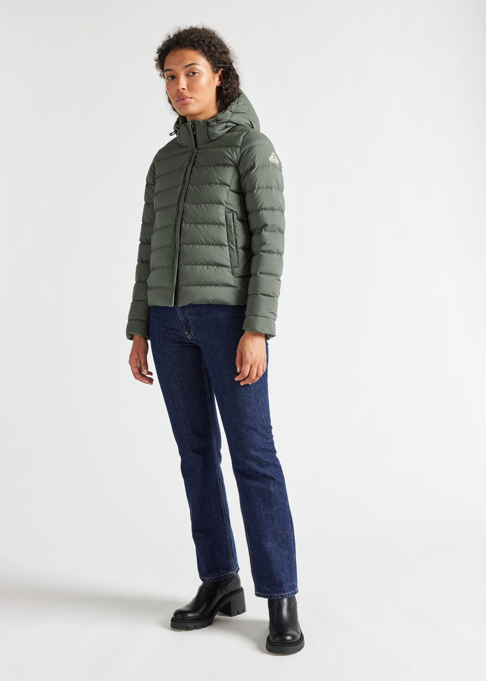 Doudoune femme Pyrenex Spoutnic à capuche amovible Deep khaki