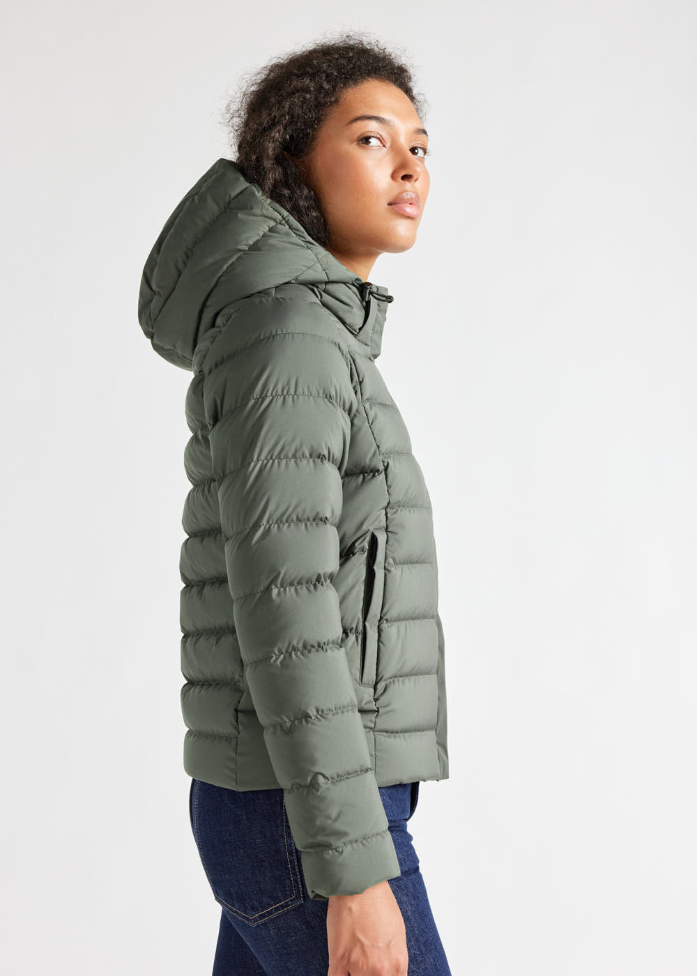 Doudoune femme Pyrenex Spoutnic à capuche amovible Deep khaki