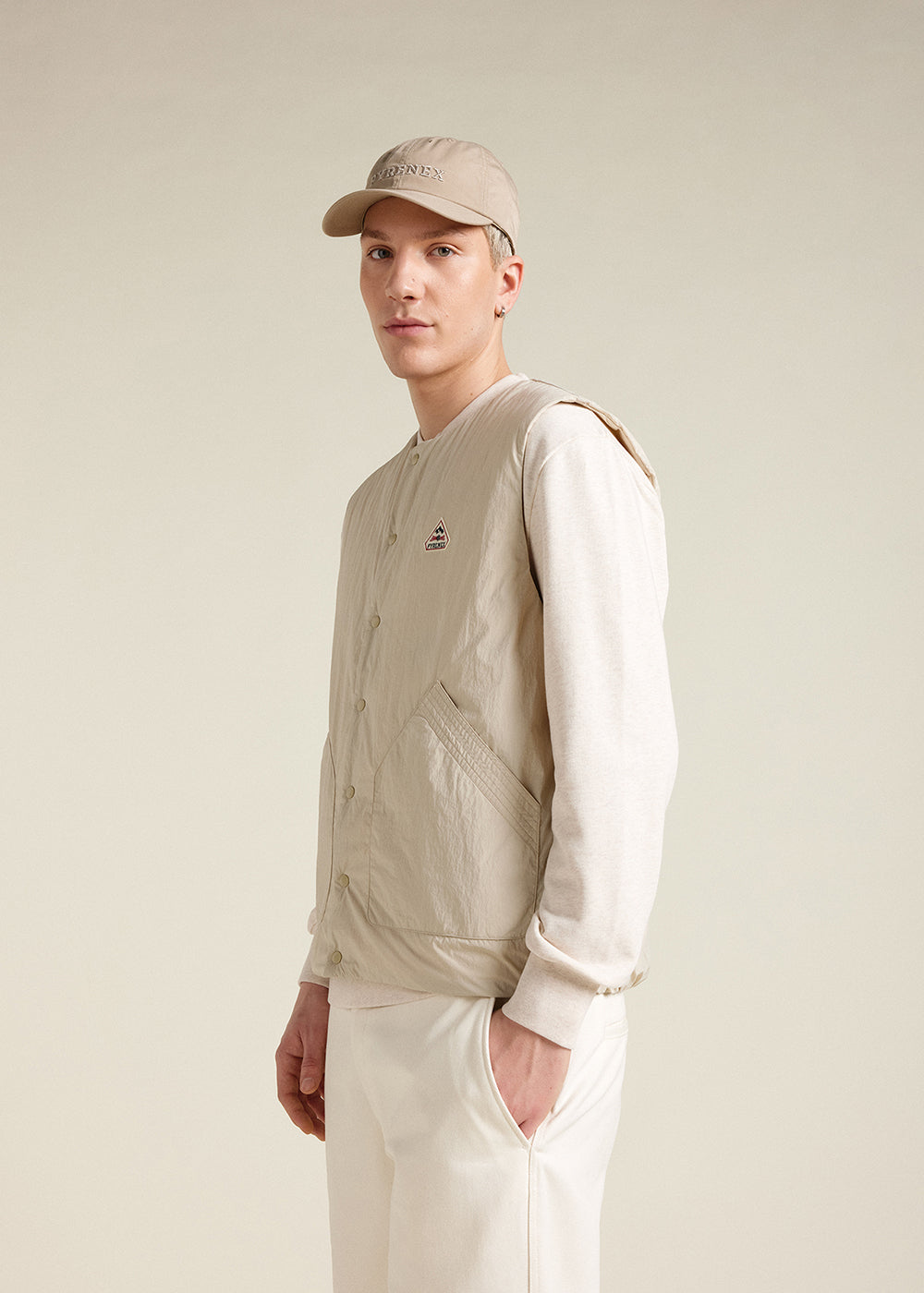 Gilet sans manches homme Pyrenex Draft Oyster gray