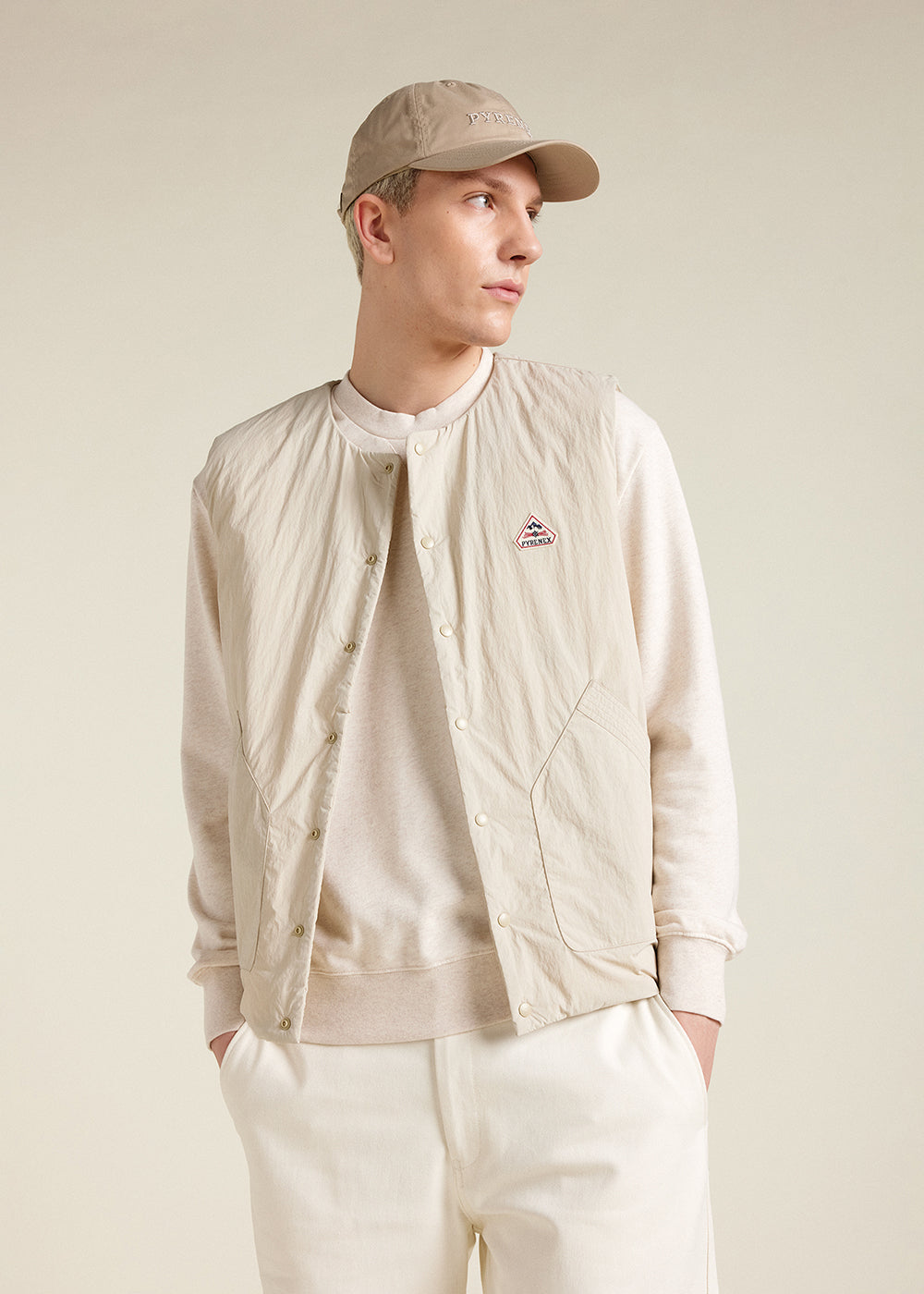 Gilet sans manches homme Pyrenex Draft Oyster gray