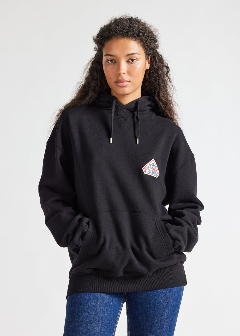 Sweat à capuche unisexe en coton bio Pyrenex Journey Black