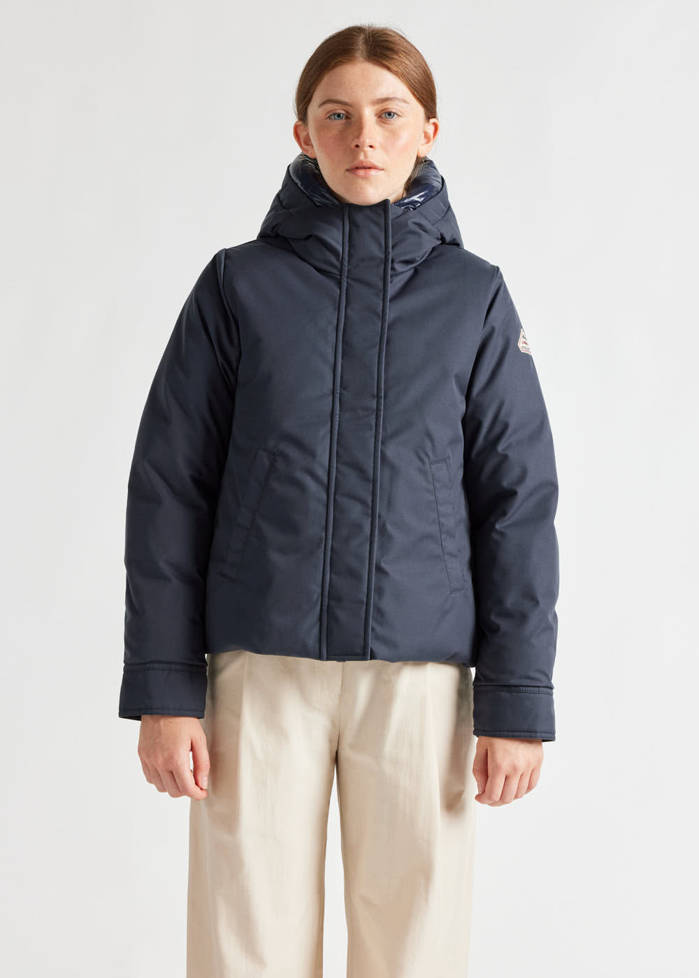 Parka courte femme Pyrenex Charlotte en duvet naturel Amiral