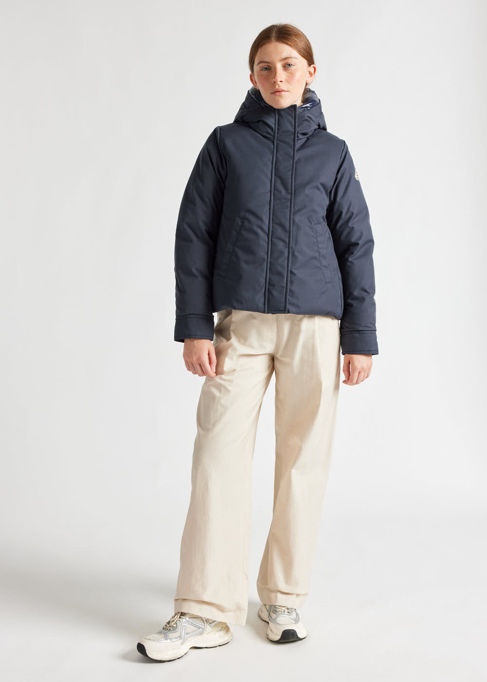 Parka courte femme Pyrenex Charlotte en duvet naturel Amiral